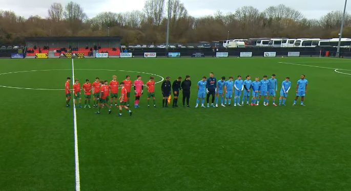 Teams lined up before a Conquest showcase match